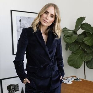 Anine Bing Ella Navy Blazer (Size XS)